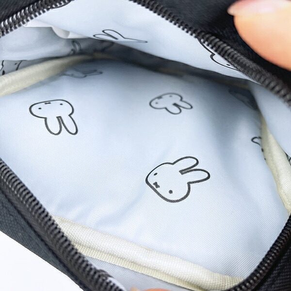 ミッフィー miffy フェイス 縦型ショルダーバッグ ブラック