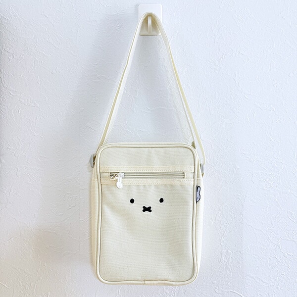ミッフィー miffy フェイス 縦型ショルダーバッグ アイボリー