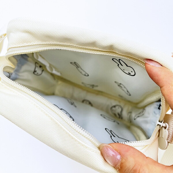 ミッフィー miffy フェイス 縦型ショルダーバッグ アイボリー