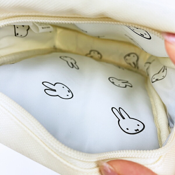 ミッフィー miffy フェイス 縦型ショルダーバッグ アイボリー