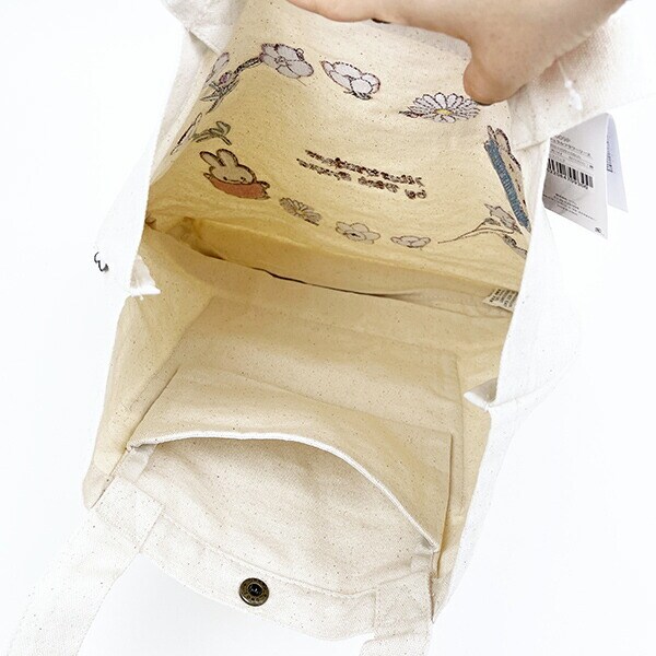 ミッフィー miffy ナチュラルフラワーシリーズ トートバッグ  ホワイト