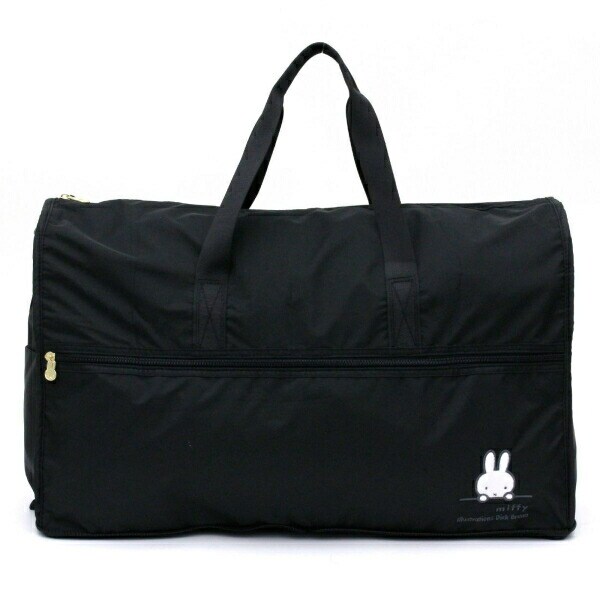 ミッフィー miffy 折りたたみボストンバッグ ブラックフェイス Lサイズ バッグ