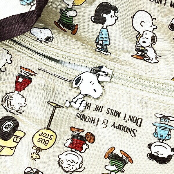 スヌーピー バスストップブラウン 保冷＆保温エコバッグ(M) ランチ SNOOPY