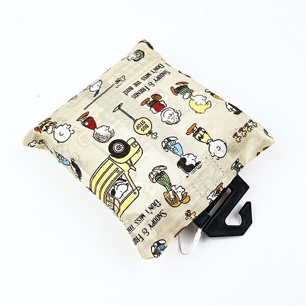 スヌーピー バスストップブラウン 保冷＆保温エコバッグ(M) ランチ SNOOPY