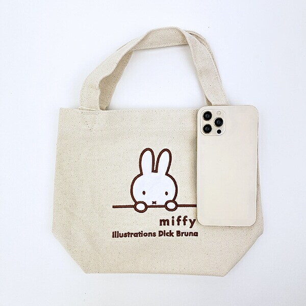 ミッフィー miffy ミニトートバッグ  ナチュラル(ミッフィーフェイス)