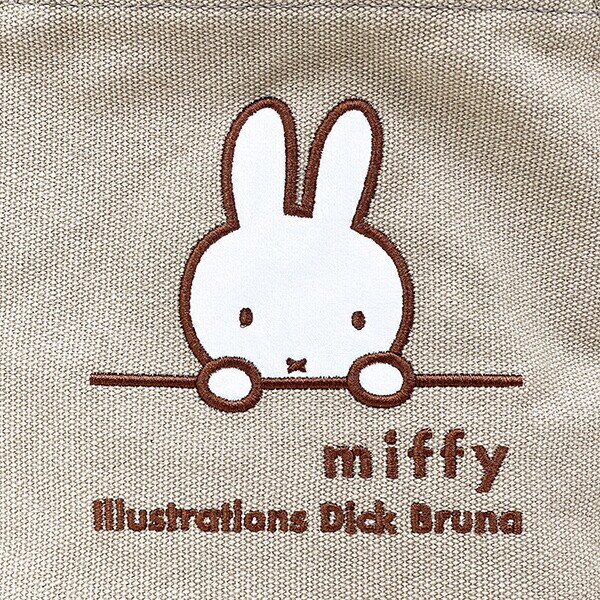 ミッフィー miffy ミニトートバッグ  グレージュ(ミッフィーフェイス)