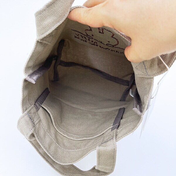 ミッフィー miffy ミニトートバッグ  グレージュ(ミッフィーフェイス)