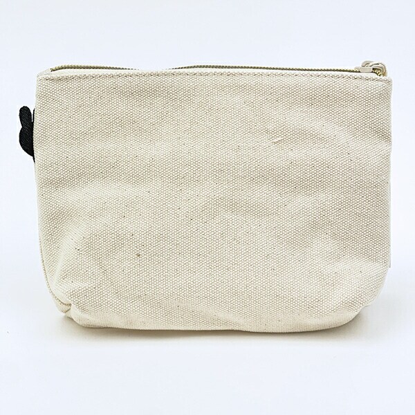 ミッフィー miffy 刺繍帆布ポーチ(M)  ナチュラル(ミッフィーフェイス)