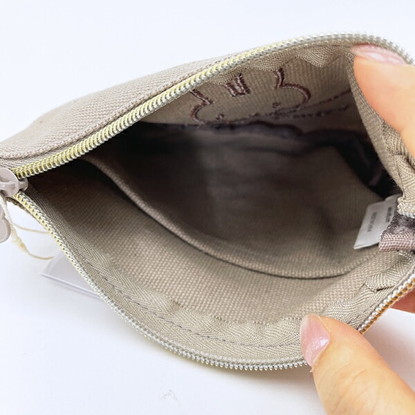 ミッフィー miffy 刺繍帆布ポーチ(M)  グレージュ(ミッフィーフェイス)