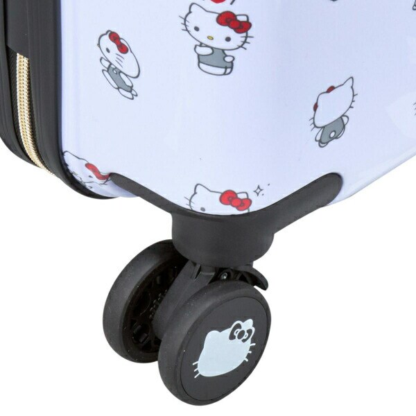 サンリオ ハローキティ ドリンクホルダー付き ジッパータイプ スーツケース  Sサイズ (ホワイト) Sanrio