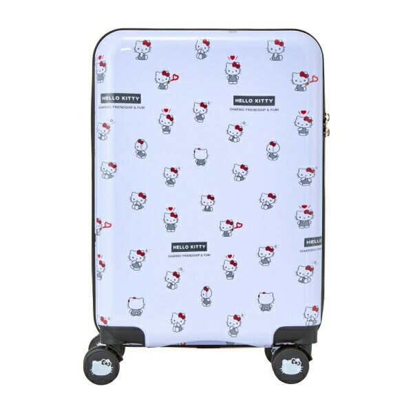 サンリオ ハローキティ ドリンクホルダー付き ジッパータイプ スーツケース  Sサイズ (ホワイト) Sanrio