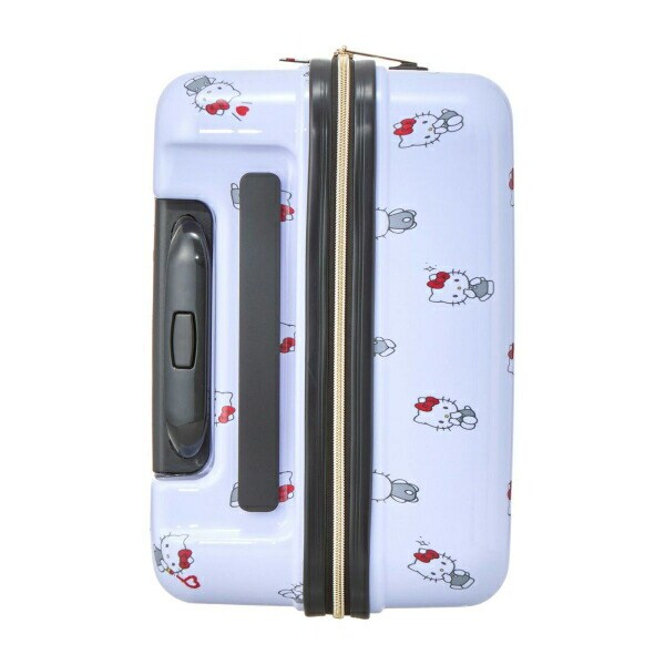 サンリオ ハローキティ ドリンクホルダー付き ジッパータイプ スーツケース  Sサイズ (ホワイト) Sanrio