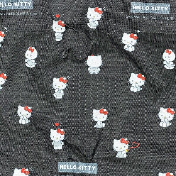 サンリオ ハローキティ 折りたたみトートバッグ ブラック Sanrio