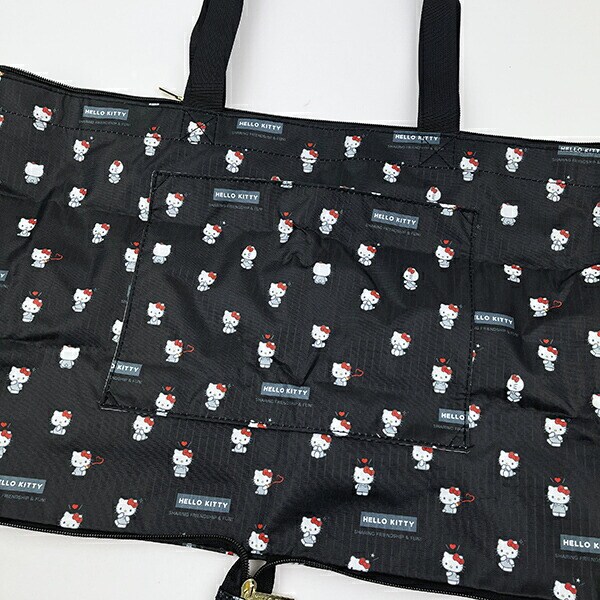 サンリオ ハローキティ 折りたたみトートバッグ ブラック Sanrio