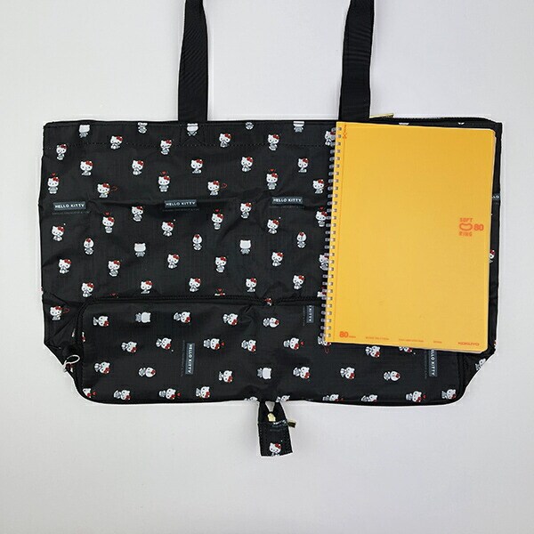 サンリオ ハローキティ 折りたたみトートバッグ ブラック Sanrio