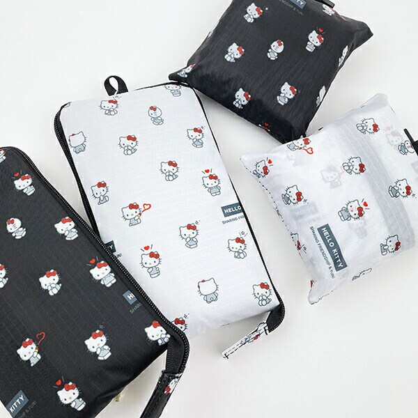 サンリオ ハローキティ 折りたたみトートバッグ ブラック Sanrio