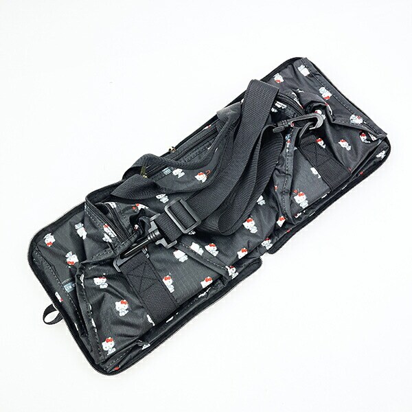 サンリオ ハローキティ 折りたたみボストンバッグ(M) ブラック Sanrio