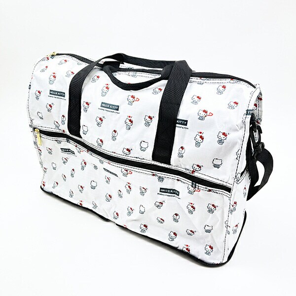 サンリオ ハローキティ 折りたたみボストンバッグ(M) ホワイト Sanrio