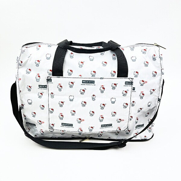 サンリオ ハローキティ 折りたたみボストンバッグ(M) ホワイト Sanrio