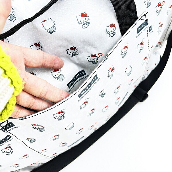 サンリオ ハローキティ 折りたたみボストンバッグ(M) ホワイト Sanrio