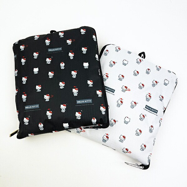 サンリオ ハローキティ 折りたたみボストンバッグ(L) ブラック Sanrio