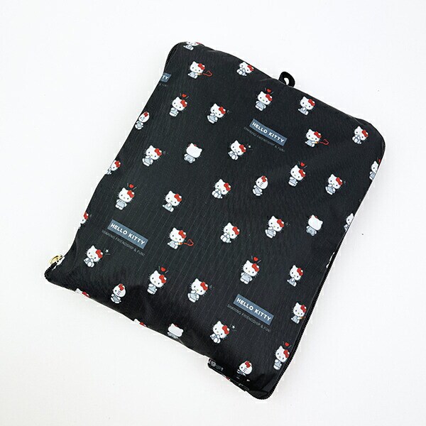 サンリオ ハローキティ 折りたたみボストンバッグ(L) ブラック Sanrio