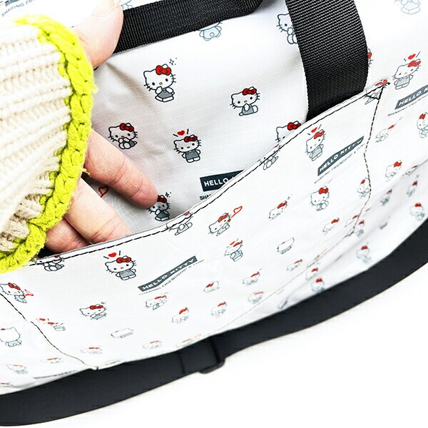 サンリオ ハローキティ 折りたたみボストンバッグ(L) ホワイト Sanrio