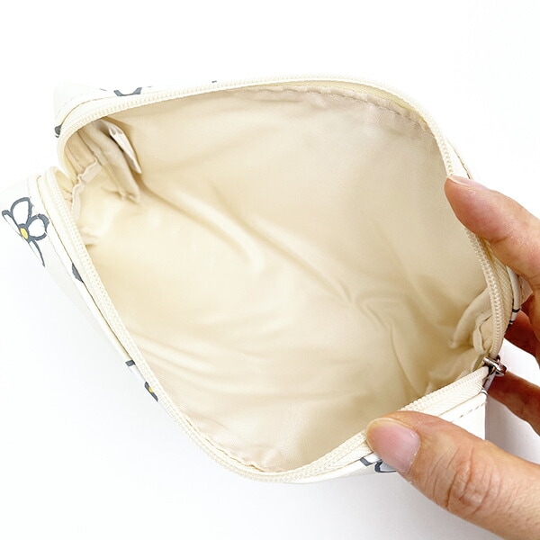 ミッフィー  miffy 長方形 トラベルポーチセット (ベージュ) フェイス柄