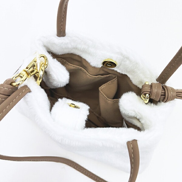 ミッフィー miffy 横型ファーミニショルダーバッグ (ホワイト)