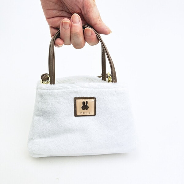 ミッフィー miffy 横型ファーミニショルダーバッグ (ホワイト)