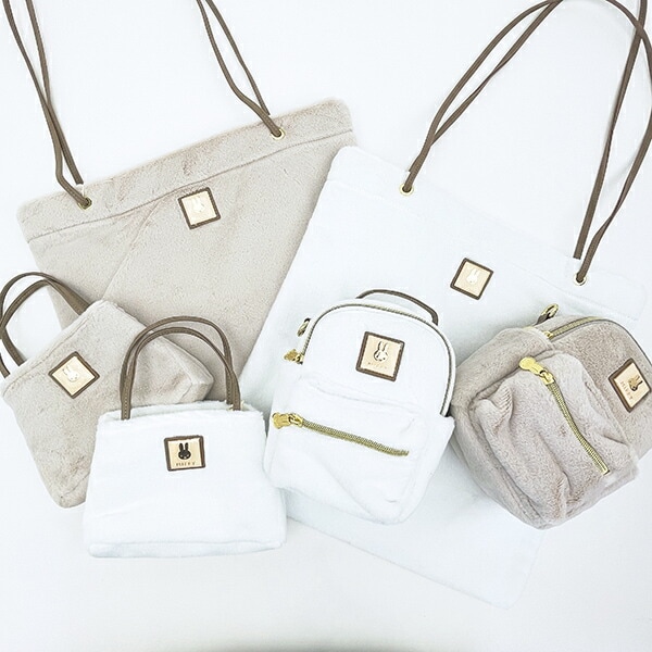 ミッフィー miffy 横型ファーミニショルダーバッグ (ホワイト)