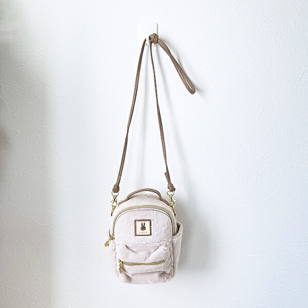 ミッフィー miffy リュック型ミニショルダーバッグ (ピンクベージュ)