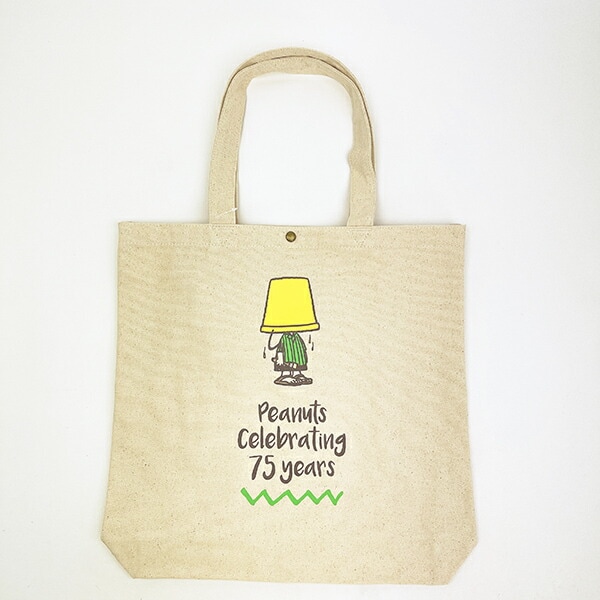 スヌーピー ペパーミントパティ 帆布トートバッグ ナチュラル PEANUTS 75th SNOOPY
