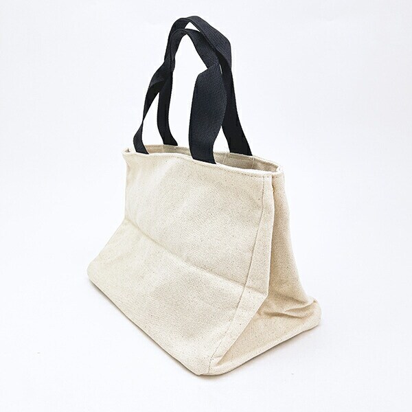 スヌーピー サイドボタンミニトートバッグ ナチュラル ロゴ ランチ PEANUTS 75th SNOOPY