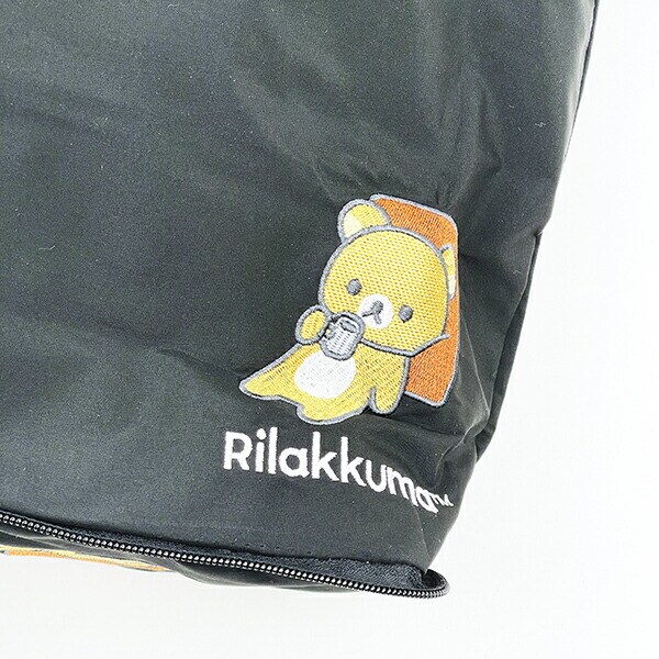 リラックマ 折りたたみトートバッグ ブラック