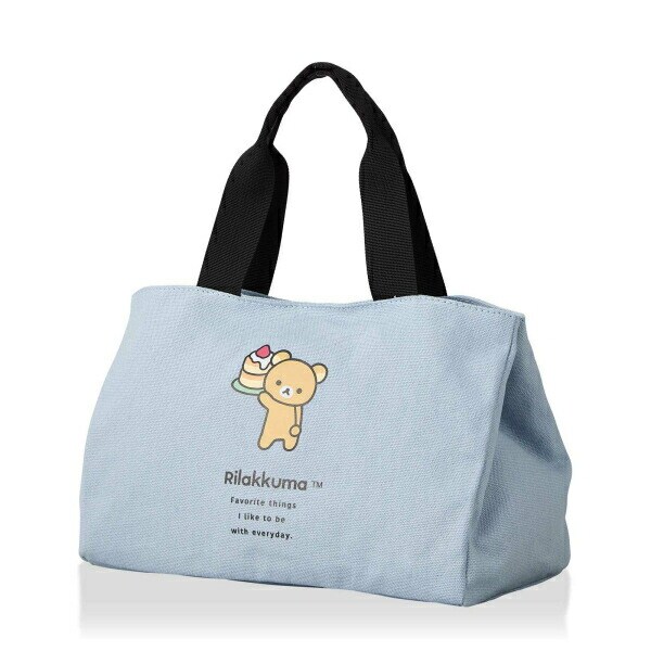 リラックマ  サイドボタンミニトートバッグ (ブルー)
