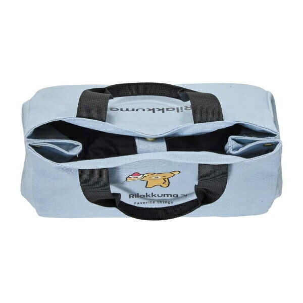 リラックマ  サイドボタンミニトートバッグ (ブルー)