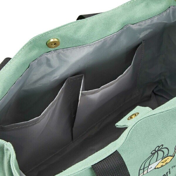 リラックマ キイロイトリ サイドボタンミニトートバッグ  (グリーン)