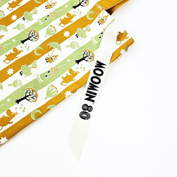 ムーミン 80th 刺繍トートバッグ (ミントストライプ)