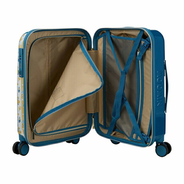 ムーミン 80周年記念 ジッパータイプ スーツケース Sサイズ (ブルーストライプ) キャリーケース MOOMIN