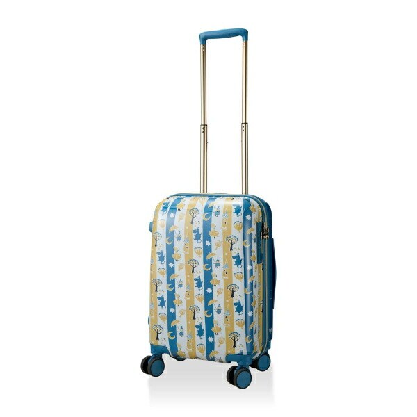 ムーミン 80周年記念 ジッパータイプ スーツケース Sサイズ (ブルーストライプ) キャリーケース MOOMIN