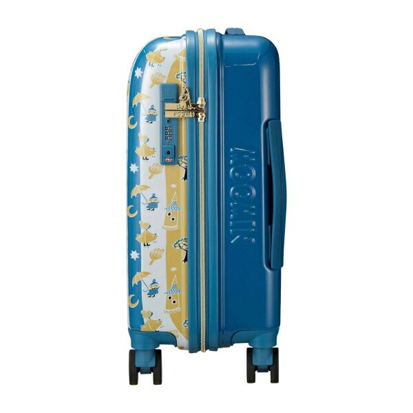 ムーミン 80周年記念 ジッパータイプ スーツケース Sサイズ (ブルーストライプ) キャリーケース MOOMIN