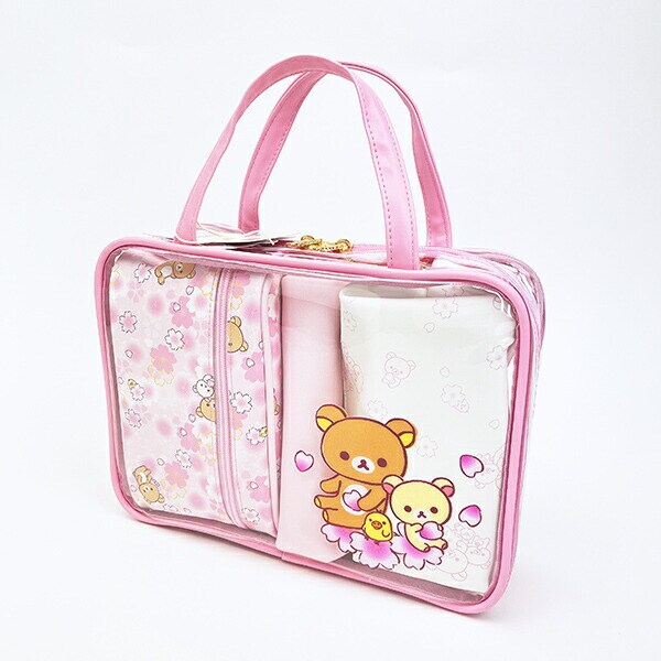 リラックマ トラベルポーチセット (ピンクサクラ)