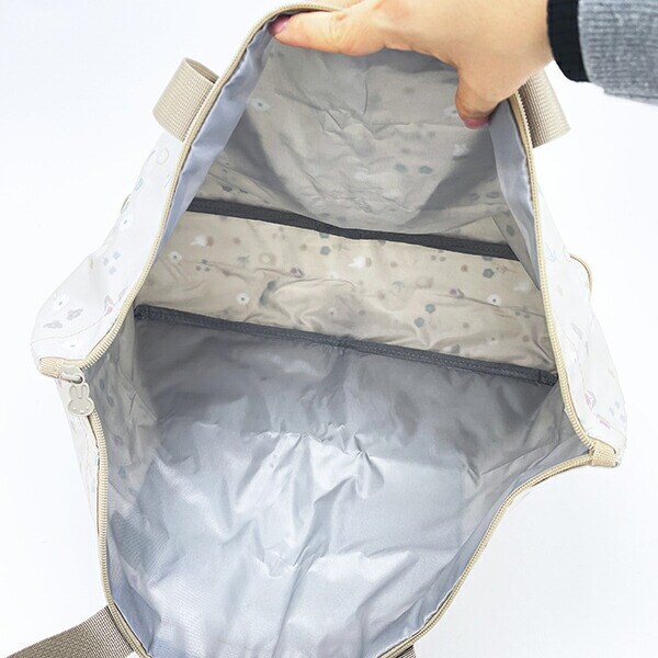 ミッフィー miffy 小花 折りたたみトートバッグ グレージュ