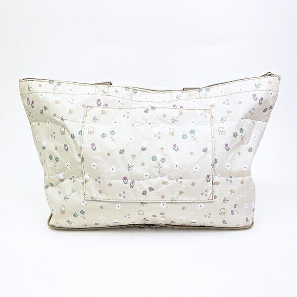 ミッフィー miffy 小花 折りたたみトートバッグ グレージュ