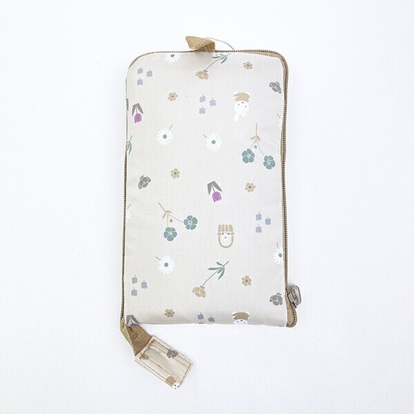 ミッフィー miffy 小花 折りたたみトートバッグ グレージュ