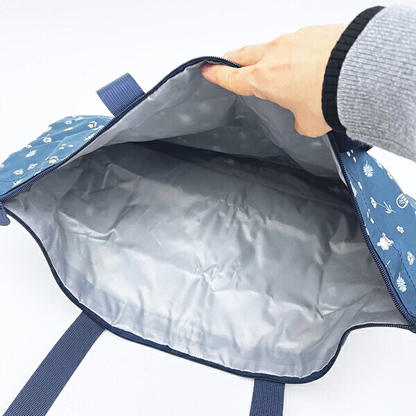 ミッフィー miffy 小花 折りたたみトートバッグ ネイビー