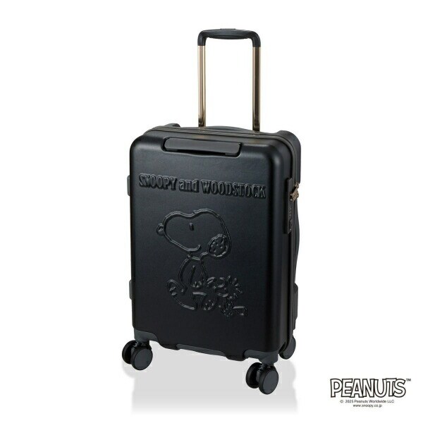 スヌーピー ウッドストック ジッパータイプ スーツケース 32L (ブラック) キャリーケース SNOOPY