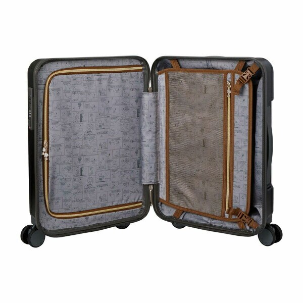 スヌーピー ウッドストック ジッパータイプ スーツケース 32L (ブラック) キャリーケース SNOOPY