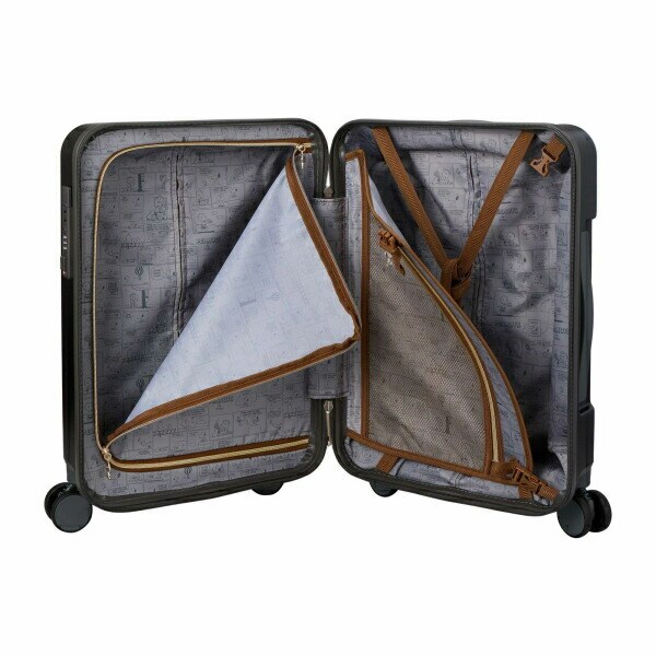 スヌーピー ウッドストック ジッパータイプ スーツケース 32L (ブラック) キャリーケース SNOOPY